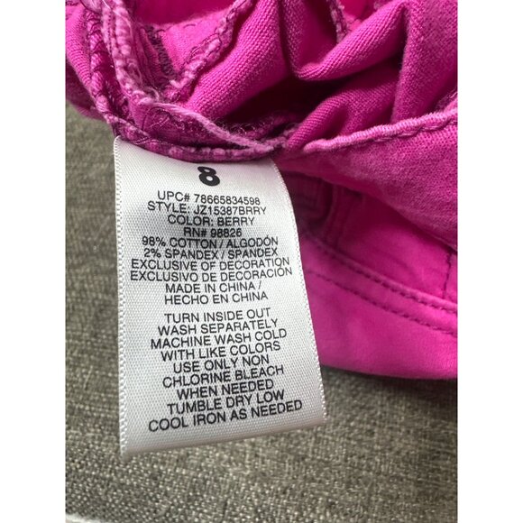 Jordache Girls Size 8 Ankle Super Skinny Jeans Adj Waist Pink & Purple Ombre - Picture 5 of 8